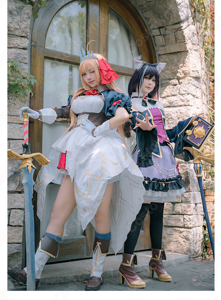『プリンセスコネクト!Re:Dive』のペコリーヌ(ユースティアナ・フォン・アストライア)コスプレ衣装 アニメ イベント 変装 仮装 コスチューム-4