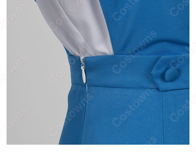 新世紀エヴァンゲリオン EVA 綾波レイ 空色の制服 レディース 青 コスプレ 衣装 cosplay アクティビティ 学園祭 ハロウィン コスチューム-8