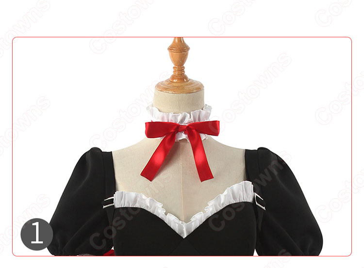 新世紀エヴァンゲリオン EVA 惣流・アスカ・ラングレー コスプレ 衣装 ロリータ (ロリィタ)風4段フリルワンピース-4