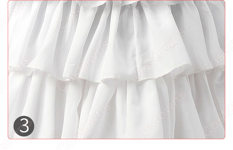 新世紀エヴァンゲリオン EVA 惣流・アスカ・ラングレー コスプレ 衣装 ロリータ (ロリィタ)風4段フリルワンピース-6