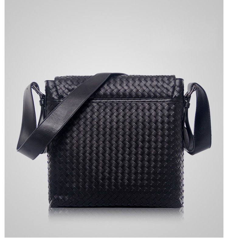 Whatna 手作り編み込み 牛革 フラップ ショルダーバッグ メンズ メッセンジャーバッグ 横型 縦型 11 6インチipad 13インチipad Pro収納可 本 革 厚手 レザー ビジネスバッグ 小さい 斜めがけ バッグ 男性用 紳士用 黒 青 3854 Costowns