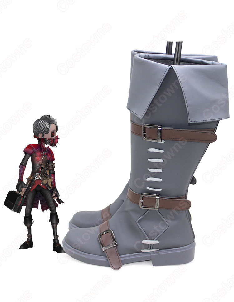 IdentityV 第五人格 納棺師(イソップ・カール) エクソシスト コスプレ靴 ブーツ 戦闘靴 イデンティティV COSPLAY 靴 道具 ハロウィーンやアニメの展示会に適-4