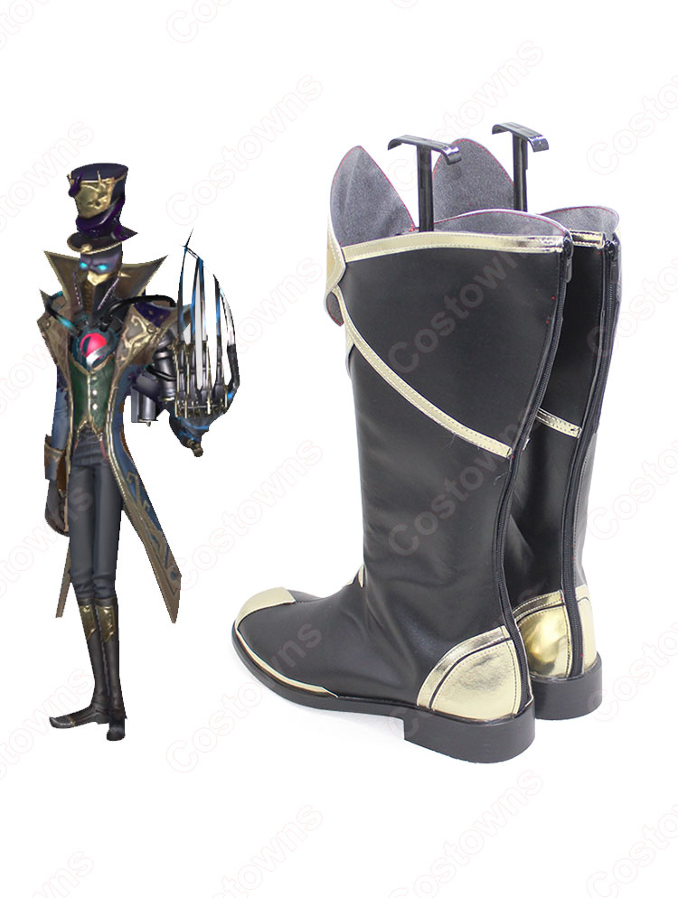 送料無料!! IdentityV 第五人格 リッパー(ジャック) 邪眼の宿主 コスプレ靴/ブーツ アイデンティティV COSPLAY 靴 道具 ハロウィーンやアニメの展示会に適-3
