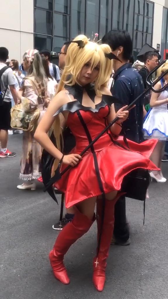 【コスプレ】しゅごキャラ! ほしな歌唄x悪魔!に赤いボンテージ風衣装-5