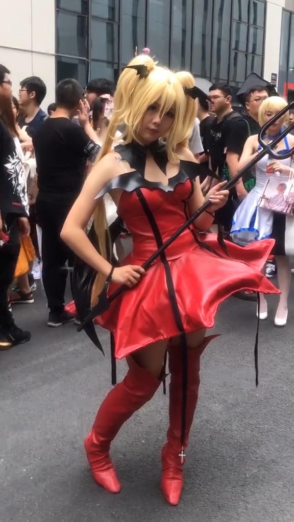 【コスプレ】しゅごキャラ! ほしな歌唄x悪魔!に赤いボンテージ風衣装-7