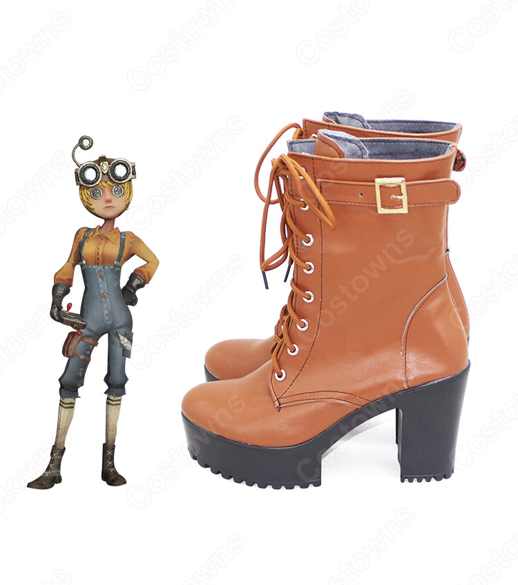 送料無料!!機械技師 初期 風 靴 コスプレ靴 アイデンティティV 【IdentityV 第五人格】サバイバー トレイシー・レズニック コスプレ 靴/シューズ/ブーツ コスプレ用 仮装 道具 男女兼用 オーダメイド可-3