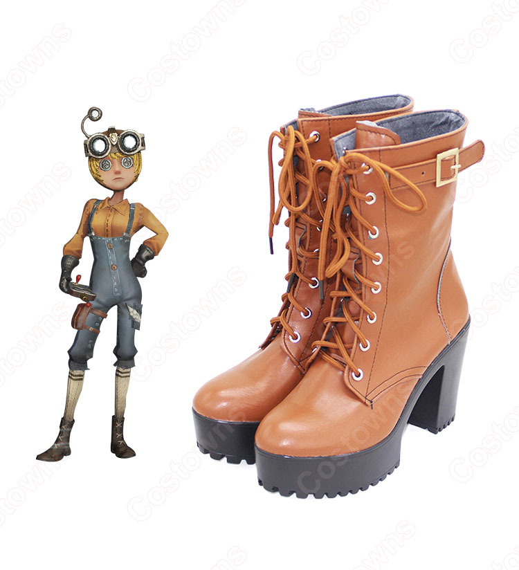 送料無料!!機械技師 初期 風 靴 コスプレ靴 アイデンティティV 【IdentityV 第五人格】サバイバー トレイシー・レズニック コスプレ 靴/シューズ/ブーツ コスプレ用 仮装 道具 男女兼用 オーダメイド可-2