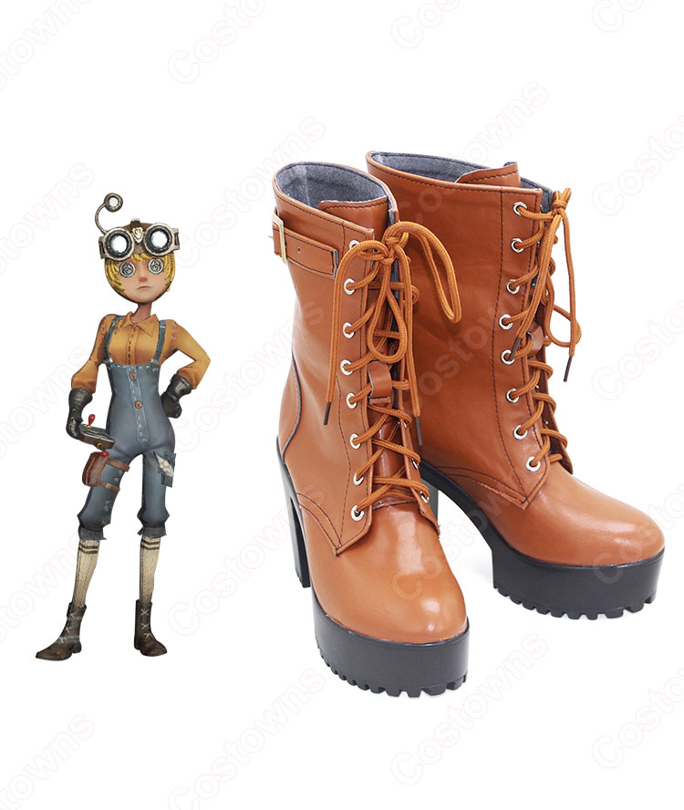 送料無料!!機械技師 初期 風 靴 コスプレ靴 アイデンティティV 【IdentityV 第五人格】サバイバー トレイシー・レズニック コスプレ 靴/シューズ/ブーツ コスプレ用 仮装 道具 男女兼用 オーダメイド可-4