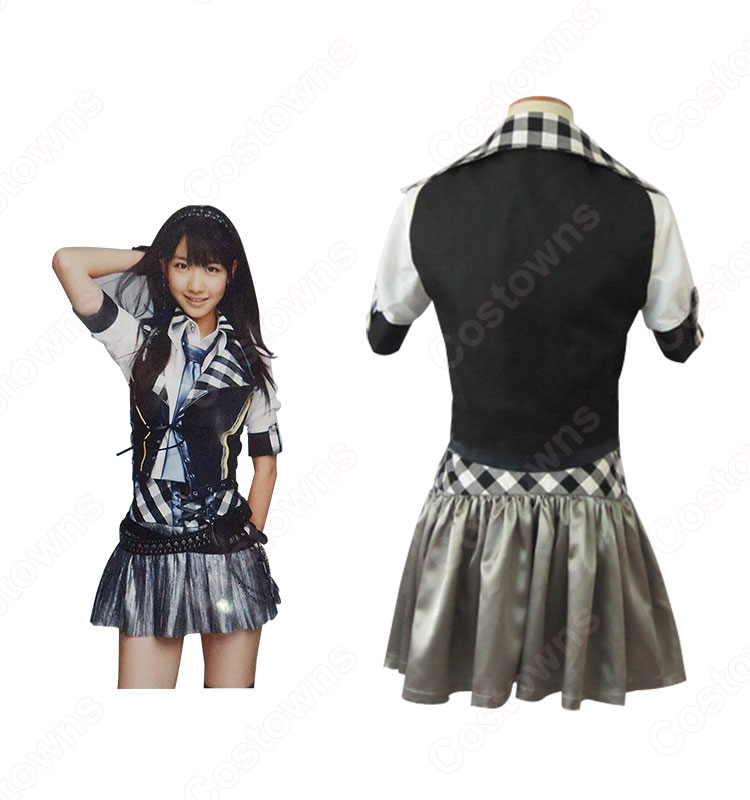 AKB48 RIVER 柏木由紀 コスプレ衣装 14thシングル リバー かしわぎ ゆき風 アイドル ダンス服 スチューム-3