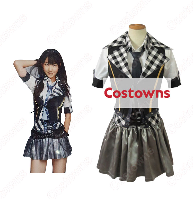 AKB48 RIVER 柏木由紀 コスプレ衣装 14thシングル リバー かしわぎ ゆき風 アイドル ダンス服 スチューム-2