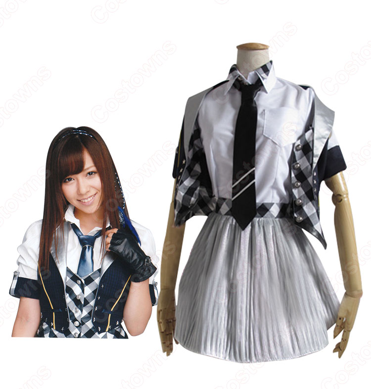 AKB48 RIVER 河西智美 MVダンス服 かさい ともみ風 コスプレ衣装 アイドル ダンス服 MV衣装 AKB48 制服 リバー PV コス服-2