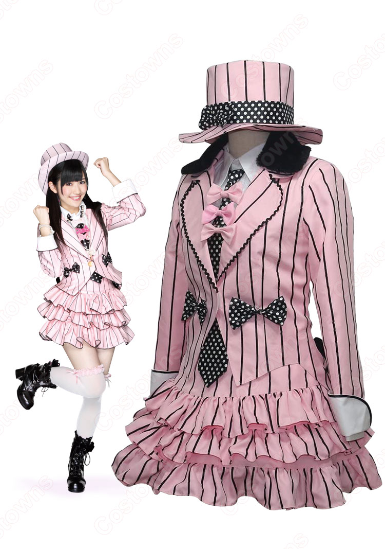 AKB48 君のC/W 渡辺麻友 コスプレ衣装 アイドル ダンス服 PV コス服 たかじょう あき アイドル制服 スチューム 変身・仮装衣装-3