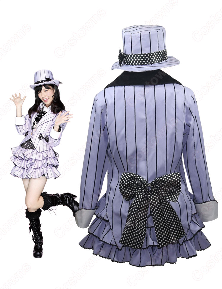 AKB48 君のC/W 島崎遥香 コスプレ衣装 アイドル ダンス服 PV コス服 たかじょう あき アイドル制服 スチューム 変身・仮装衣装-3