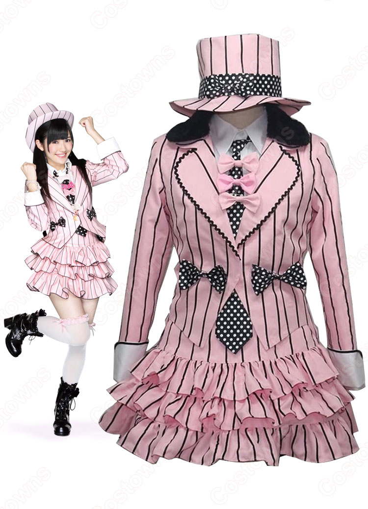 AKB48 君のC/W 渡辺麻友 コスプレ衣装 アイドル ダンス服 PV コス服 たかじょう あき アイドル制服 スチューム 変身・仮装衣装-2