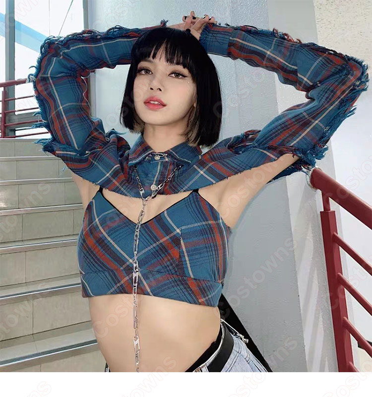 Blackpink リサ 風 ダンス 衣装 へそ出し コスプレ 衣装 人気グループ アイドル制服 Costowns Blackpink リサ 風 ダンス 衣装 へそ出し コスプレ 衣装 人気グループ アイドル制服 Costowns
