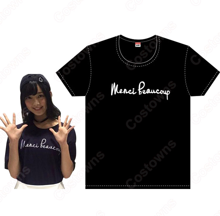 欅坂46(けやきざか46) 平手友梨奈 / 渡邉理佐 / リサ 風 Tシャツ アイドル 衣装 私服-1