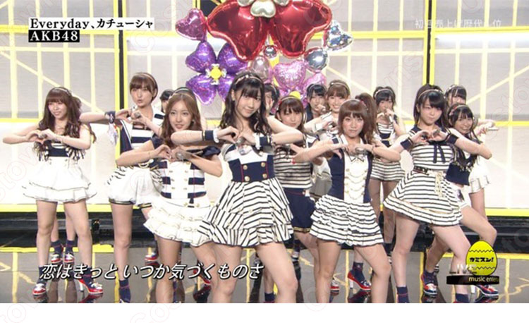 AKB48 「Everyday、カチューシャ」(エブリデイ カチューシャ、Everyday, Kachuusha)柏木由紀 コスプレ衣装 東雲彼方(AKB0048) コスチューム-1