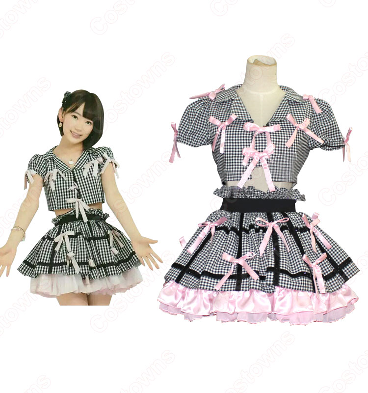 「AKB48単独 春コン in 国立競技場~思い出は全部ここに捨てていけ!~」 宮脇咲良 コスプレ衣装 MV制服-4