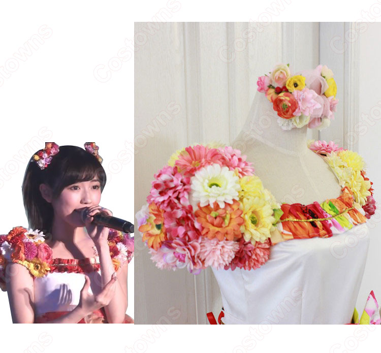 「AKB48全国ツアー2019〜楽しいばかりがAKB！」 北海道公演 フラゲ（花）衣装 コスプレ衣装-7