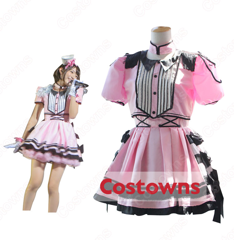 AKB48グループ東京ドームコンサート 「ガラスの I LOVE YOU」 MV衣装 生駒里奈 宮脇咲良 朝長美桜 矢倉楓子 コスプレ衣装 アイドル制服-4