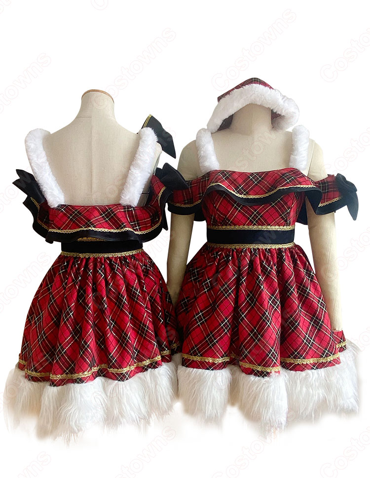 NMB48サンタコレクション 『初恋至上主義』川上千尋 なんば式写メ会  MV制服 クリスマス ワンピース コスプレ衣装-5