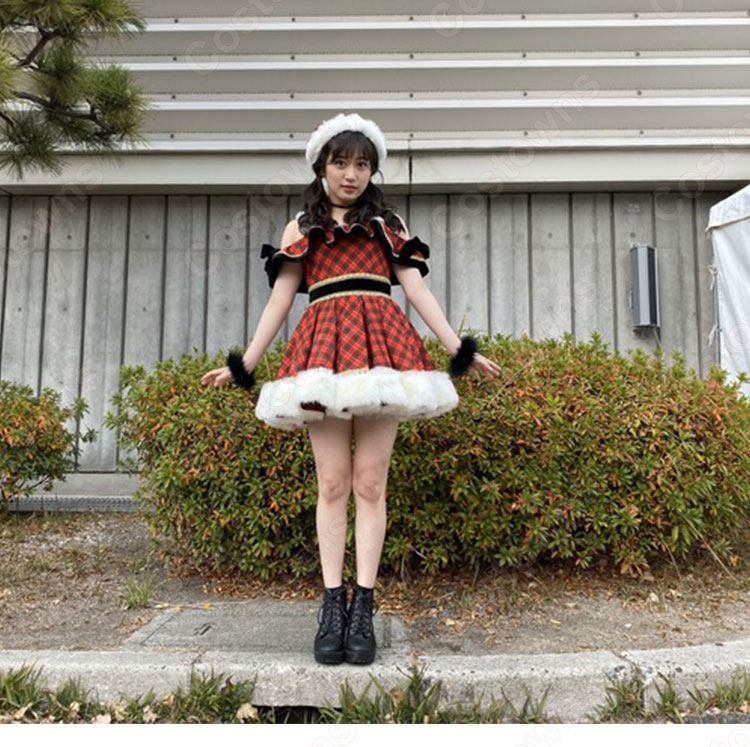 NMB48サンタコレクション 『初恋至上主義』川上千尋 なんば式写メ会  MV制服 クリスマス ワンピース コスプレ衣装-2