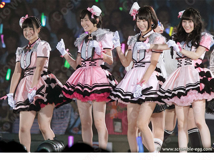 AKB48グループ東京ドームコンサート 「ガラスの I LOVE YOU」 MV衣装 生駒里奈 宮脇咲良 朝長美桜 矢倉楓子 コスプレ衣装 アイドル制服-1