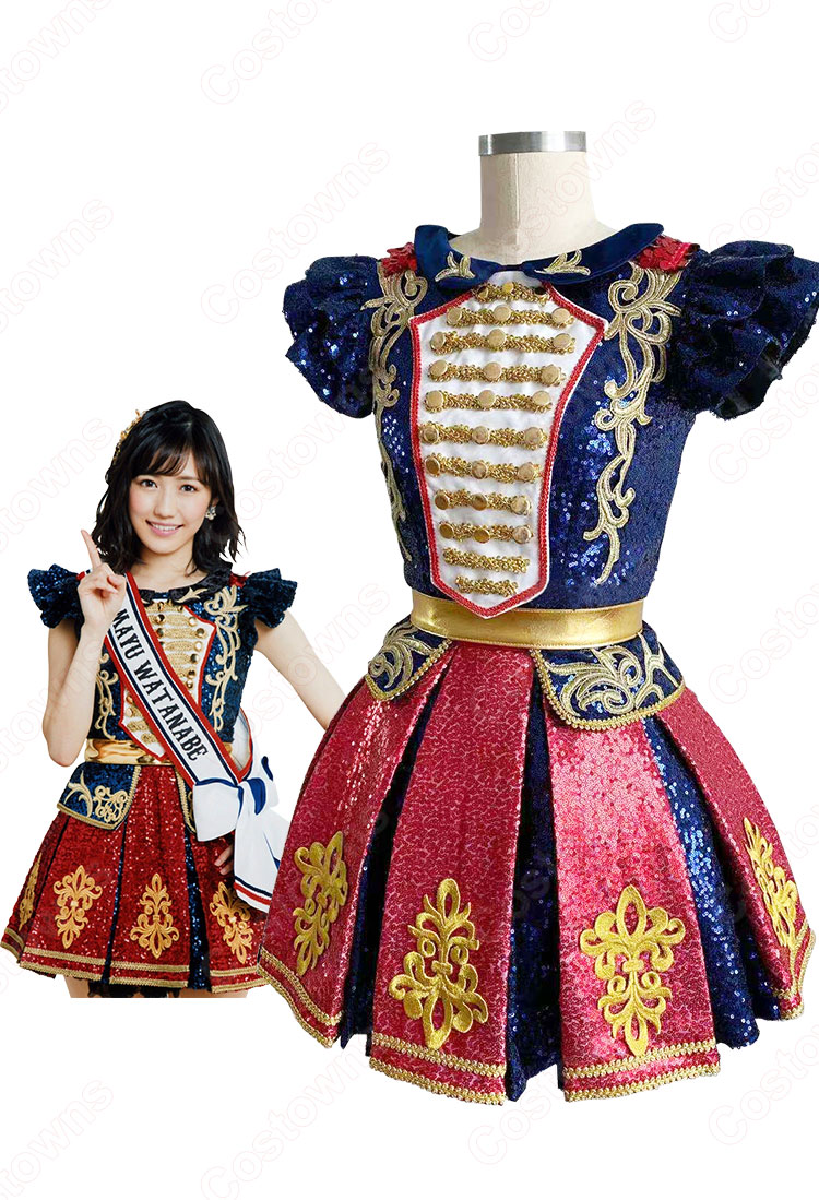 AKB48 『第66回NHK紅白歌合戦』 渡辺麻友 スプレ衣装 紅白 2015 SP 10周年記念 アイドル制服-4