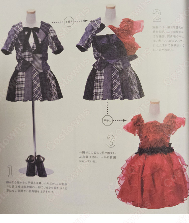 AKB48-涙は後回し+目を開けたままのファーストキス MV衣装 コスプレ衣装 MV制服-3