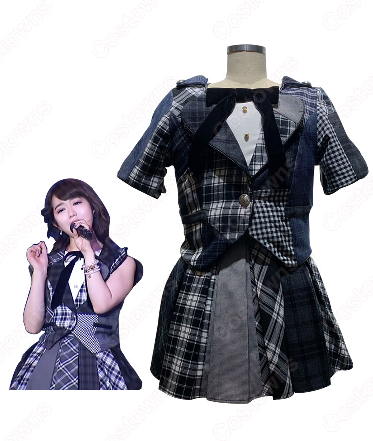 AKB48-涙は後回し+目を開けたままのファーストキス MV衣装 コスプレ衣装 MV制服-4