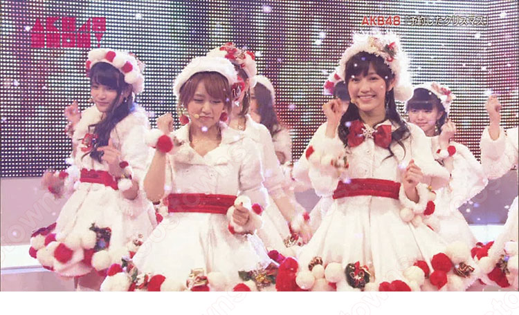 NHK BSプレミアム 『AKB48 SHOW』 「予約したクリスマス」ステージ服 ダンス服 AKB48 コスプレ衣装-3