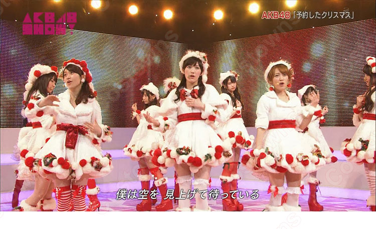 NHK BSプレミアム 『AKB48 SHOW』 「予約したクリスマス」ステージ服 ダンス服 AKB48 コスプレ衣装-2