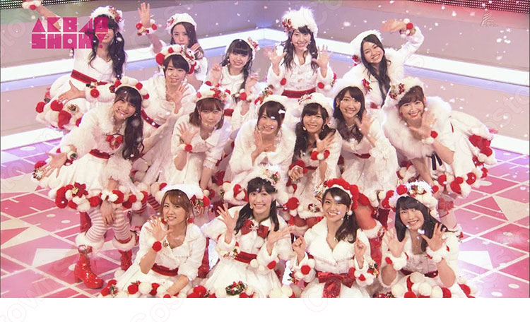 NHK BSプレミアム 『AKB48 SHOW』 「予約したクリスマス」ステージ服 ダンス服 AKB48 コスプレ衣装-1