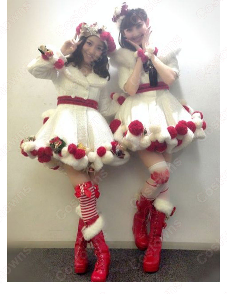 NHK BSプレミアム 『AKB48 SHOW』 「予約したクリスマス」ステージ服 ダンス服 AKB48 コスプレ衣装-4