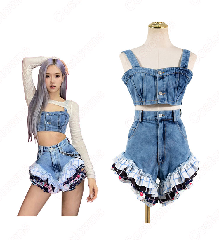 BLACKPINK ロゼ 衣装 通販 アイドル制服 アイドル ダンス服 ステージ服 ダンス服 アイドルグループ 私服 MV服 MVダンス服 練習室服-3