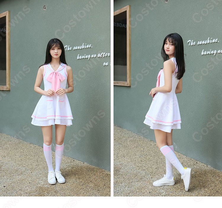 Apink(エーピンク)3rdミニアルバム『Secret Garden』タイトル曲「NoNoNo」 MV衣装 セーラー服 コスプレ衣装-7