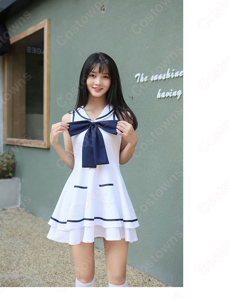 Apink(エーピンク)3rdミニアルバム『Secret Garden』タイトル曲「NoNoNo」 MV衣装 セーラー服 コスプレ衣装-4