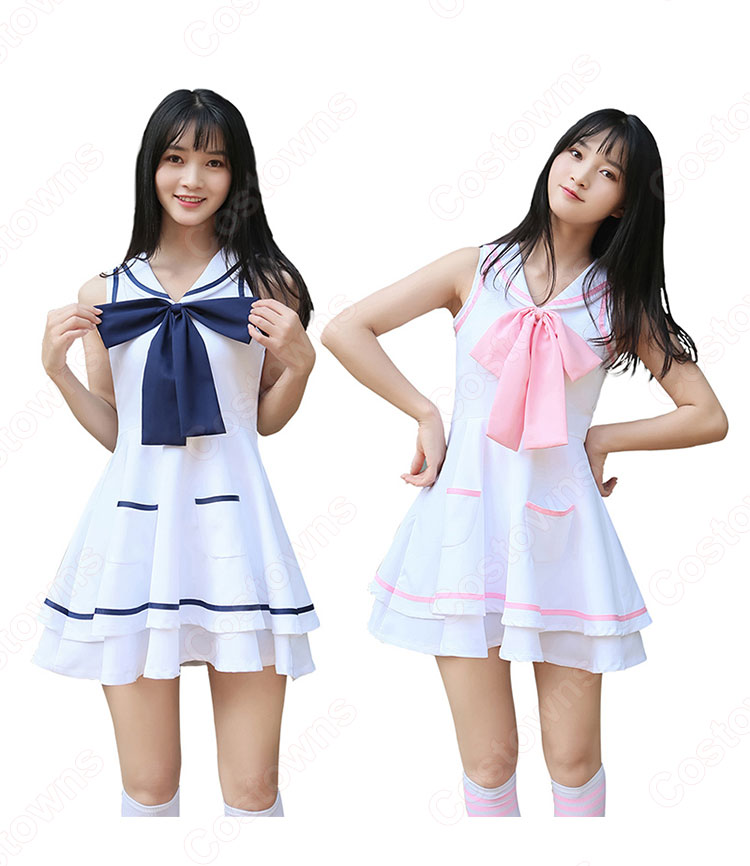 Apink(エーピンク)3rdミニアルバム『Secret Garden』タイトル曲「NoNoNo」 MV衣装 セーラー服 コスプレ衣装-1