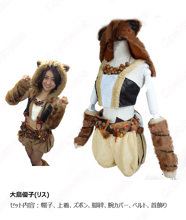 AKB48 ベストアーティスト2012 「ヘビーローテーション(Heavy Rotation)」 動物の着ぐるみ コスプレ衣装-2