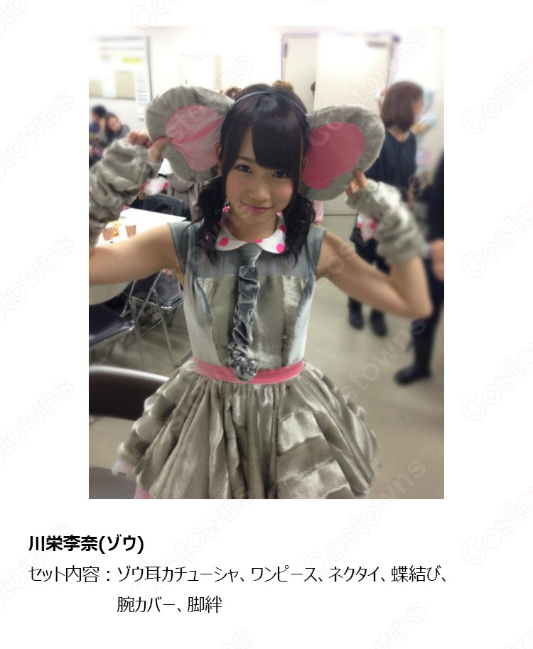 AKB48 ベストアーティスト2012 「ヘビーローテーション(Heavy Rotation)」 動物の着ぐるみ コスプレ衣装-10