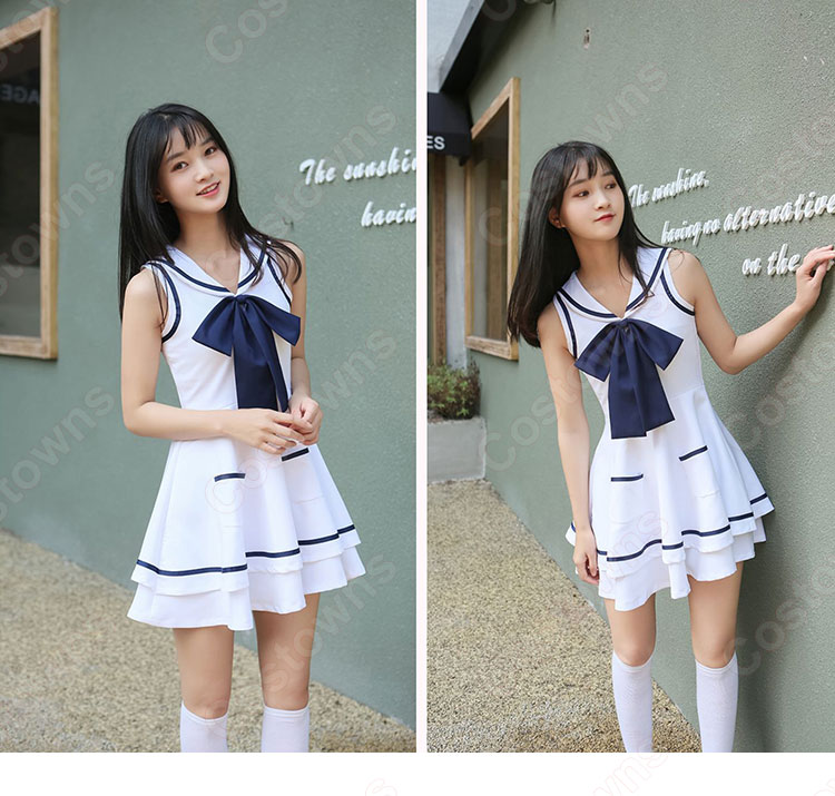 Apink(エーピンク)3rdミニアルバム『Secret Garden』タイトル曲「NoNoNo」 MV衣装 セーラー服 コスプレ衣装-3