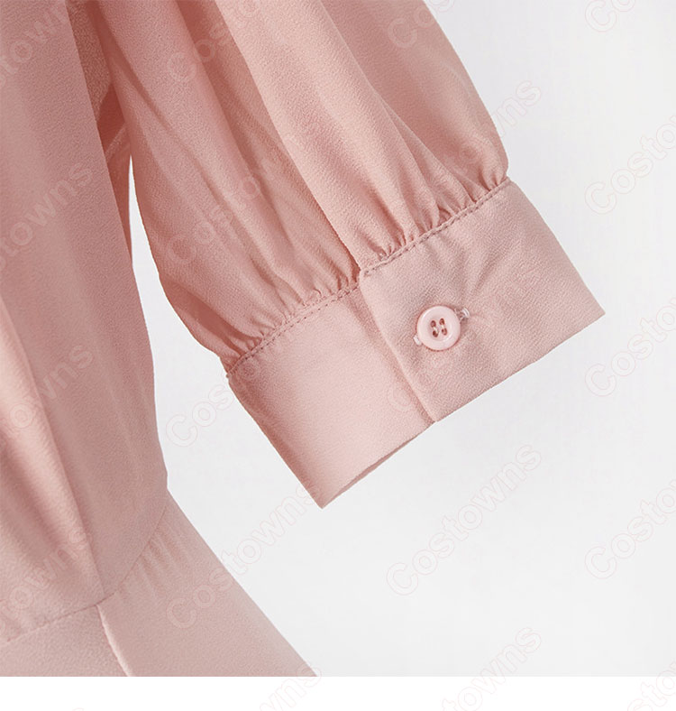 『ホテルデルーナ(호텔 델루나、Hotel Del Luna)』 IU(アイユー) コスプレ衣装 レース ピンク ワンピース 半袖-10