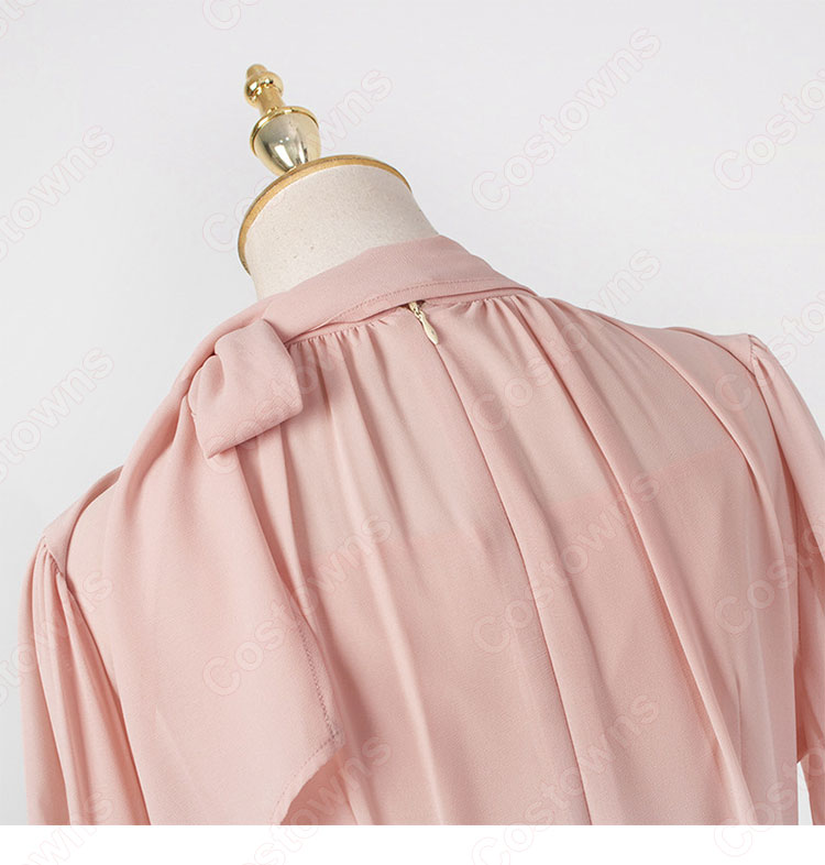 『ホテルデルーナ(호텔 델루나、Hotel Del Luna)』 IU(アイユー) コスプレ衣装 レース ピンク ワンピース 半袖-7