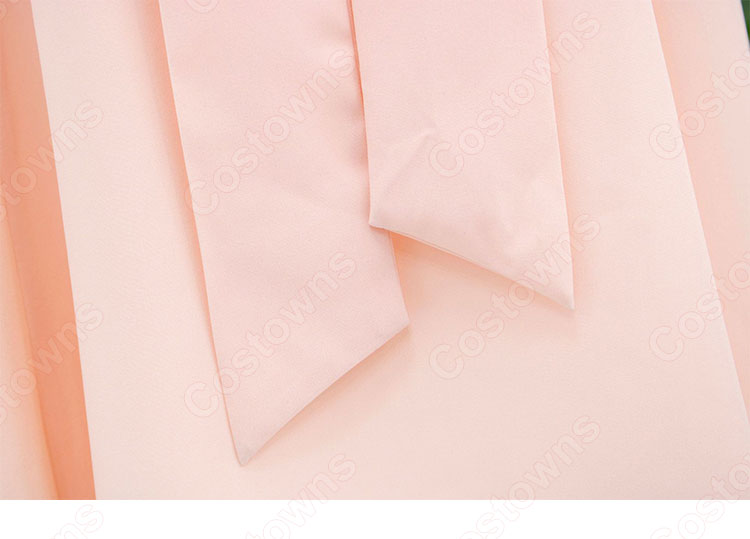 IU(アイユー)風 ワンピース ピンク 半袖 ドレス 『ホテルデルーナ(호텔 델루나、Hotel Del Luna)』 コスチューム 変装 コスプレ衣装-6