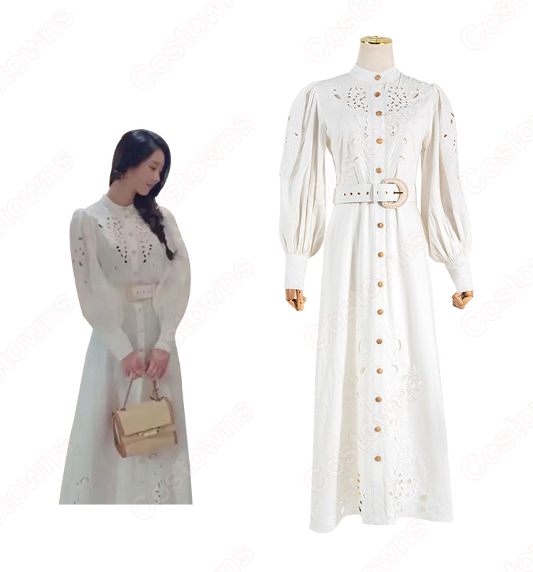 『サイコだけど大丈夫』（It’s Okay to Not Be Okay.） コ・ムニョン（ソ・イェジ / 서예지 ） コスプレ衣装 ワンピース パフ・スリーブ 長袖-3