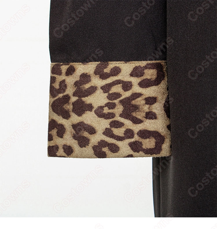 『ホテルデルーナ(호텔 델루나、Hotel Del Luna)』 IU(アイユー) コスプレ衣装 レオパード(ヒョウ柄)ワンピース 丸襟 長袖-11