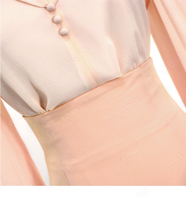 IU(アイユー)コスプレ衣装 スカート シャツ(長袖 / ランタン・スリーブ / Vネック)『ホテルデルーナ(호텔 델루나、Hotel Del Luna)』 コスチューム 変装-9