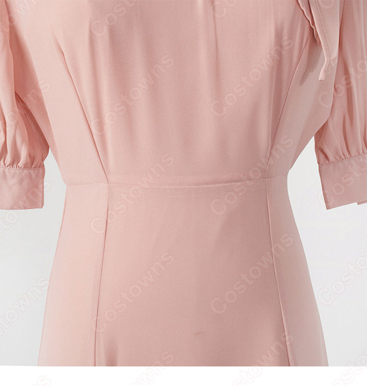 『ホテルデルーナ(호텔 델루나、Hotel Del Luna)』 IU(アイユー) コスプレ衣装 レース ピンク ワンピース 半袖-11