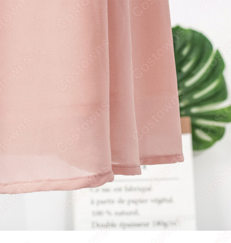 『ホテルデルーナ(호텔 델루나、Hotel Del Luna)』 IU(アイユー) コスプレ衣装 レース ピンク ワンピース 半袖-12