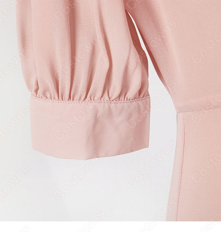 『ホテルデルーナ(호텔 델루나、Hotel Del Luna)』 IU(アイユー) コスプレ衣装 レース ピンク ワンピース 半袖-9